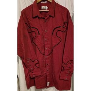 Parkandle slim‎ long sleeve shirt XXL polyester RED